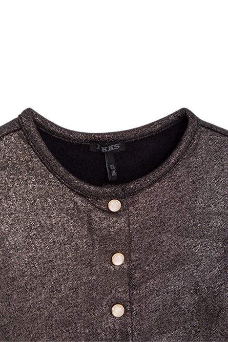 GIRLS’ CHAMPAGNE PRESS STUD SWEATSHIRT FABRIC CARDIGAN CHAMP 3