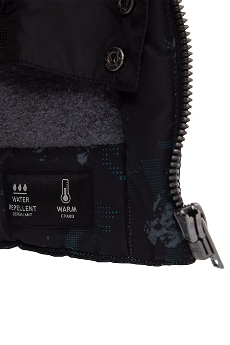 BOYS’ BLACK GRAPHIC PRINT PARKA BLACK 6