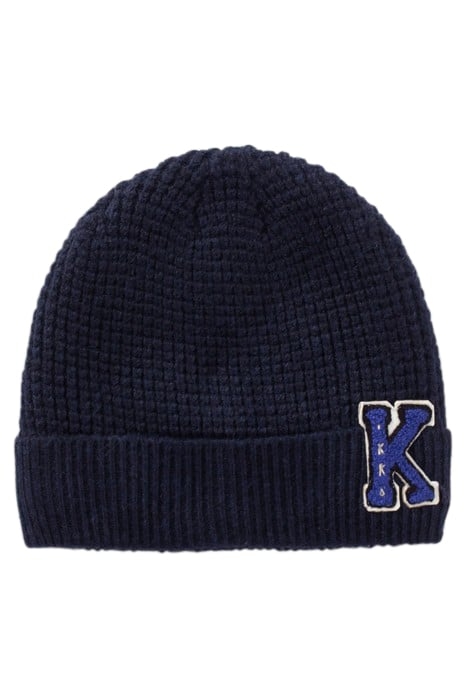 BOYS’ NAVY KNIT BEANIE WITH BOUCLETTE BADGE NAVY 1