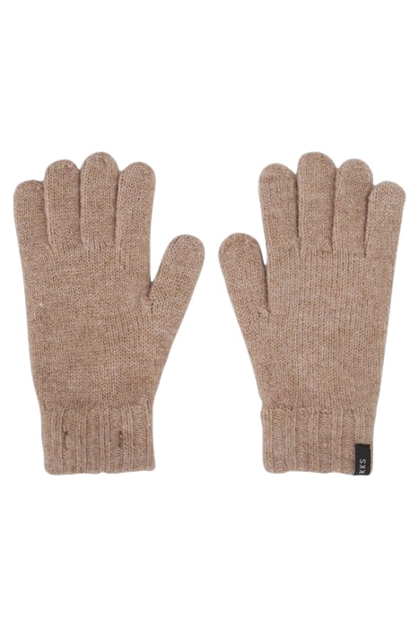 BOYS’ BEIGE KNIT GLOVES MOCHA 1