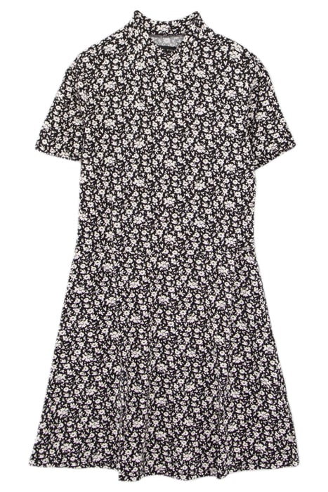 GIRLS’ BLACK FLORAL PRINT DRESS BLACK 1