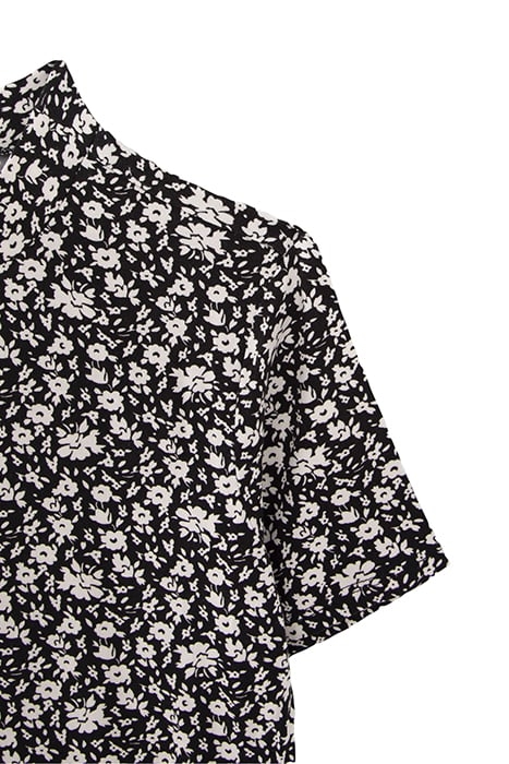 GIRLS’ BLACK FLORAL PRINT DRESS BLACK 4