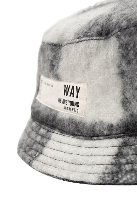 GIRLS’ BLACK CHECK WOOL FABRIC SUNHAT BLACK 3