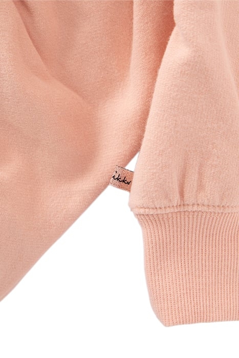 GIRLS’ KHAKI HOODIE WITH GATHERED CUFFS PINK 6