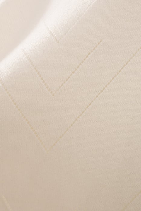 GIRL'S ECRU OPENWORK KNIT SWEATER OFF-WHITE 6