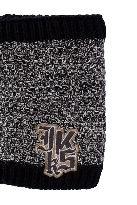 BABY BOYS’ BLACK MARL SNOOD WITH LOGO BADGE BLACK 3