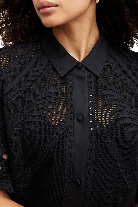 MERIA BRODERIE DRESS BLACK 7