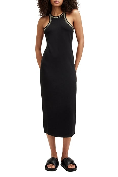 CASSIDY EMB DRESS BLACK 1