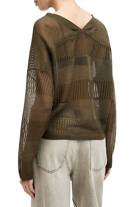 MISHA V NECK KHAKI GREEN 2