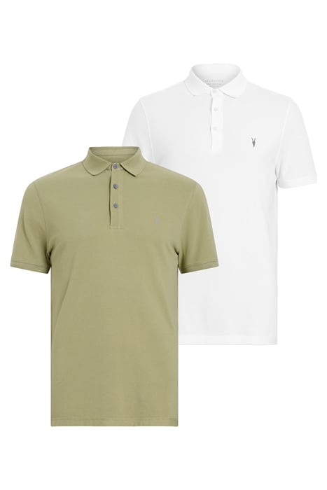 REFORM SS POLO 2 PAC GREEN/OPT WHITE 3