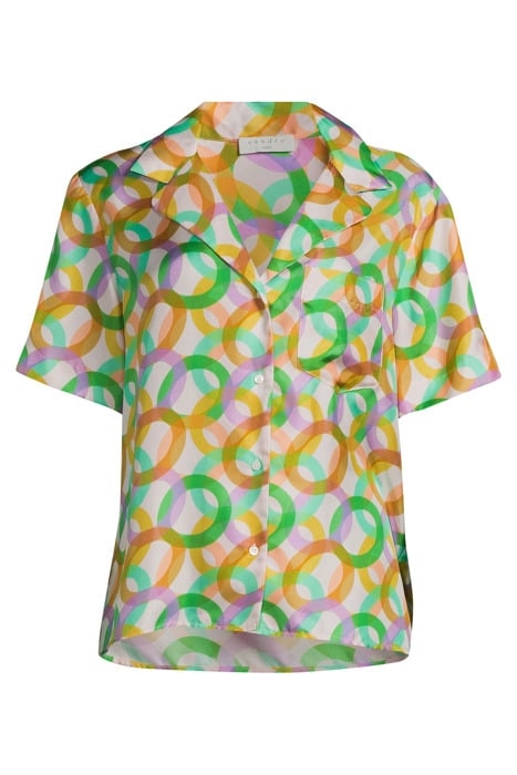 SHORT SLEEVED TOP MULTI GREEN 3