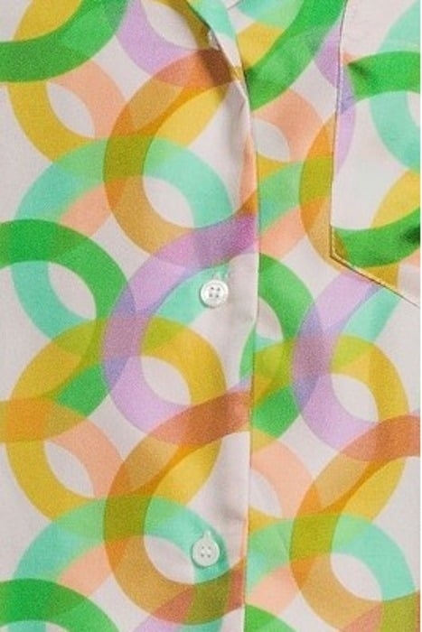 SHORT SLEEVED TOP MULTI GREEN 5