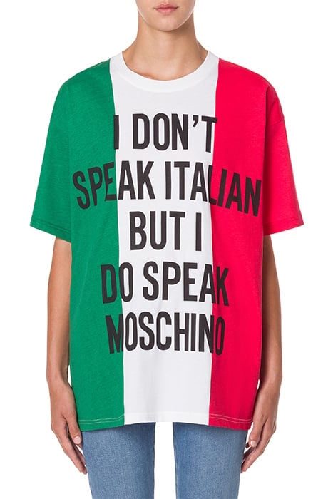 ITALIAN SLOGAN JERSEY T-SHIRT MULTICOLOR 1