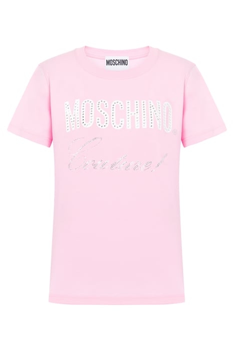 CRYSTAL LOGO JERSEY T-SHIRT PINK 3
