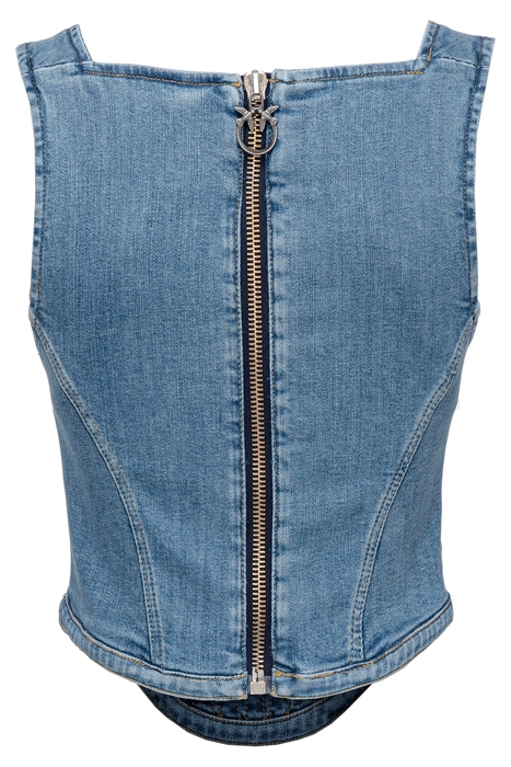 GIAVELLOTTO BUSTINO DENIM BLUE STRETCH DARK MID WASH 2