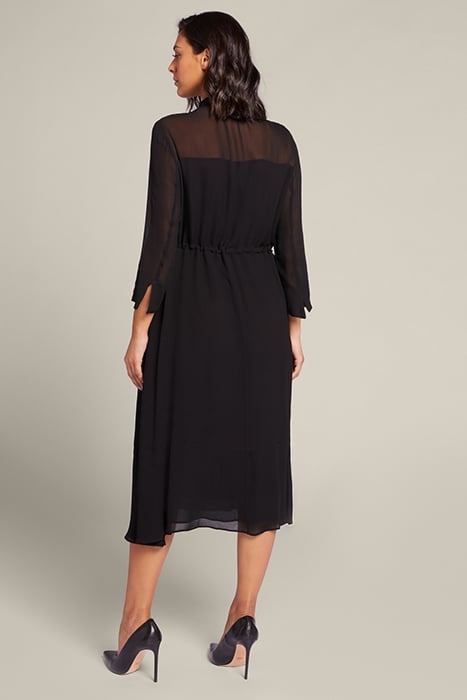 DRESS WITH EMBROIDERED COLLAR BLACK 2