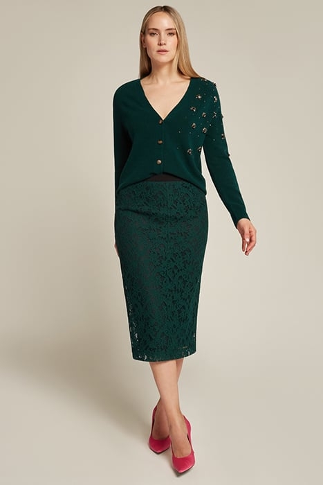 MACRAME LACE SKIRT GREEN 3