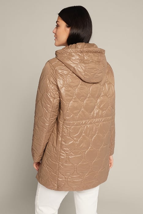 LUXURY QUILTED JACKET WITH HOOD NATURAL 2