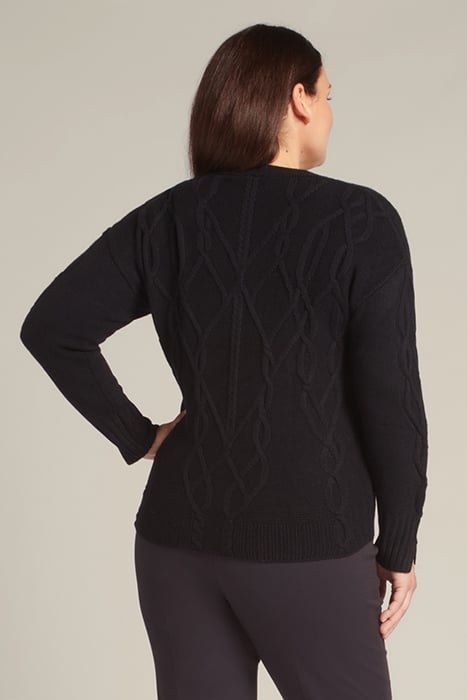 V-NECK CASHMERE BLEND SWEATER BLUE 2