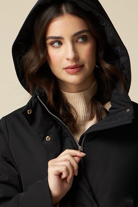 DOUBLE-BREASTED A-LINE COAT BLACK 4