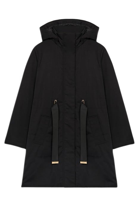 DOUBLE-BREASTED A-LINE COAT BLACK 3