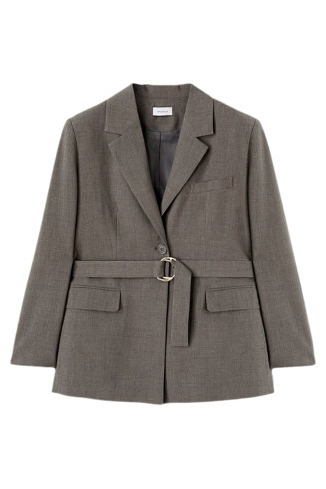 BLAZER WITH BELT GREY 4