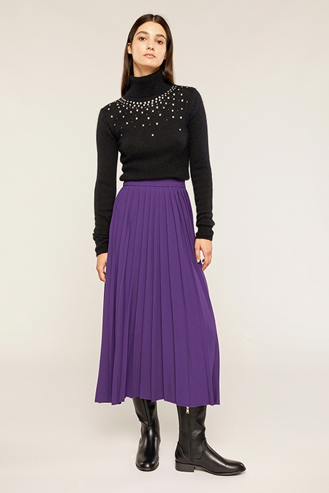 PLEATED MIDI SKIRT VIOLET 3