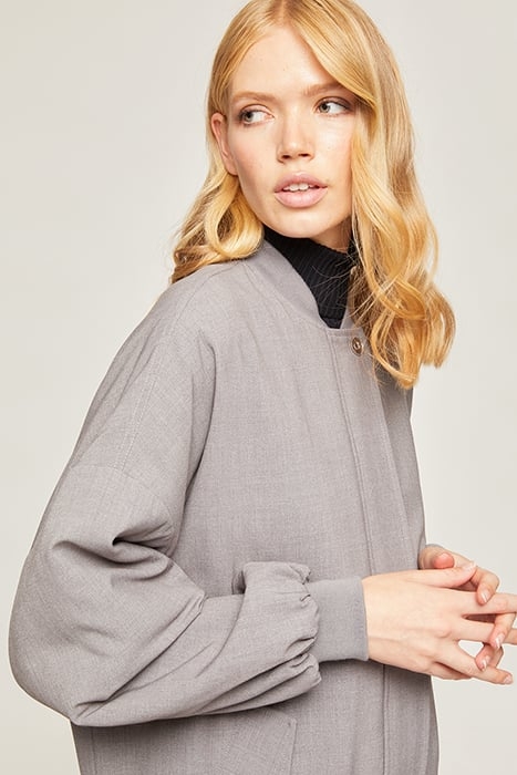 LIGHTWEIGHT PADDED BOMBER JACKET GREY 4