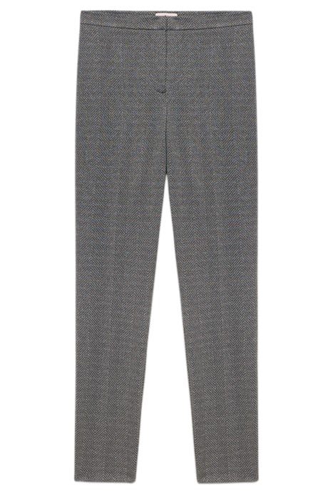 Lurex chevron fabric skinny trousers 1