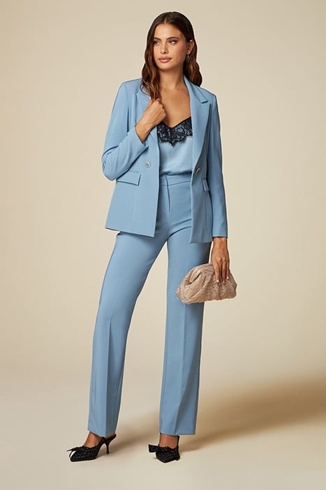 REGULAR FIT TROUSERS IN TECHNICAL FABRIC BLUE 1