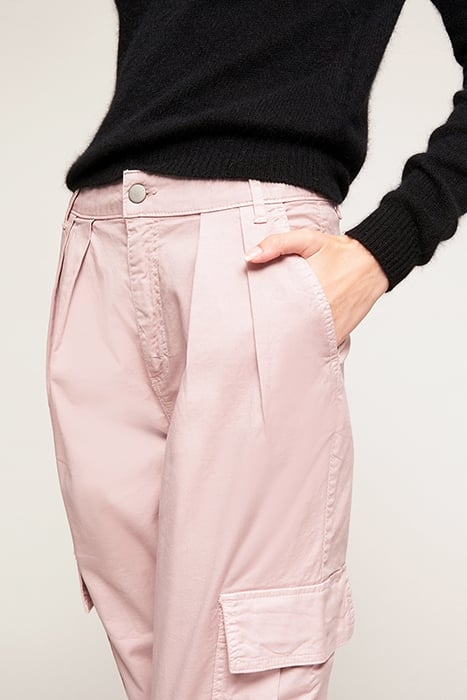 COTTON-BLEND CARGO TROUSERS BLUSH 4