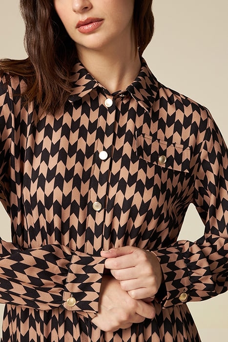 GEOMETRIC PATTERN DRESS NATURAL 4