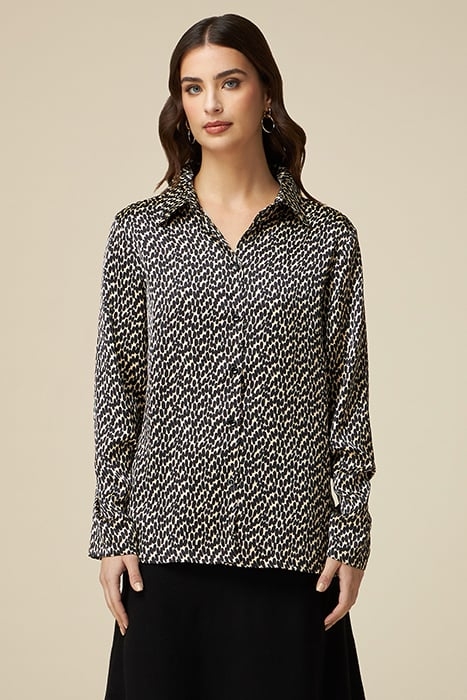 Patterned satin shirt 1
