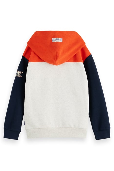 RELAXED-FIT COLOUR BLOCK ZIP-THROUGH HOODIE COLOURFUL BLOCKI 2