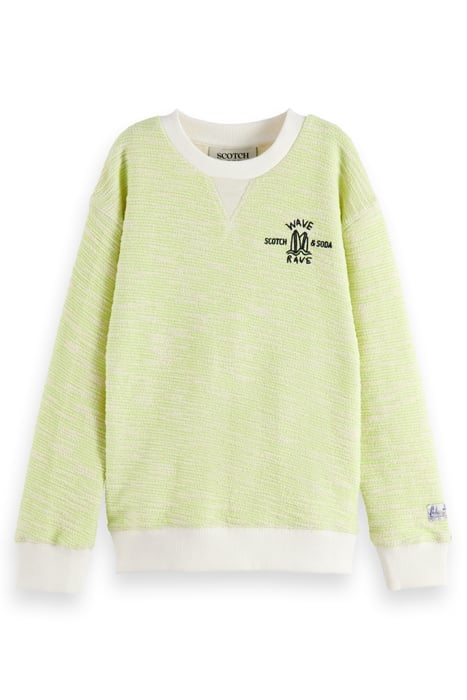 RELAXED-FIT STRUCTURED FELPA SWEATSHIRT LIGHTHOUSE LIME 1