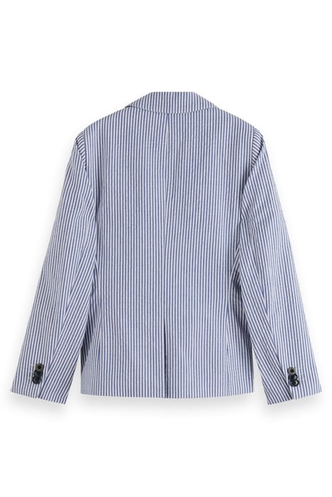SEERSUCKER STRIPED BLAZER BLUE STRIPE 2