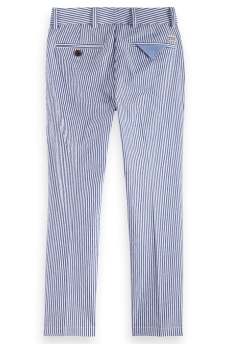 REGULAR-SLIM-FIT- SEERSUCKER CHINO PANTS BLUE STRIPE 2