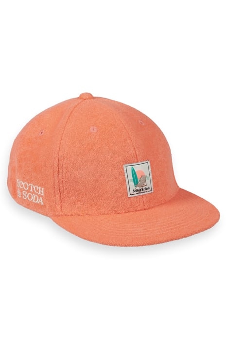 TOWELLING CAP NEON CORAL 1