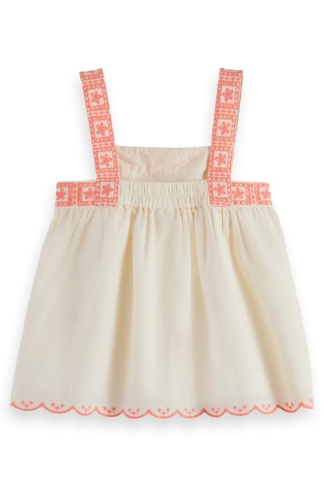 NEON EMBROIDERED TANK TOP ECRU 2