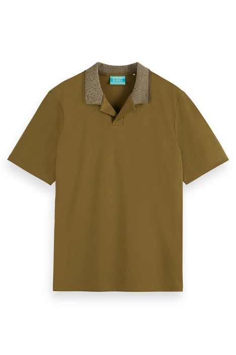 MELANGE COLLAR POLO ALGAE 1