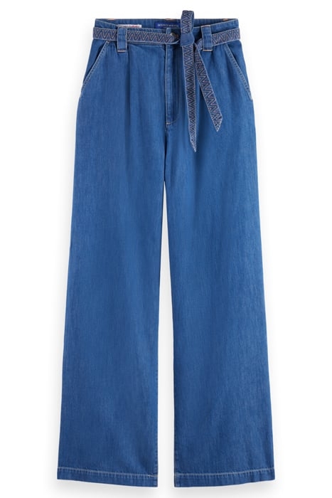 SUMMERY PANT WITH BELT — WASHED INDIGO WASHED INDIGO 3