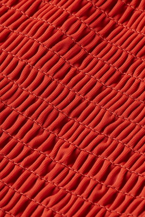 SWIMSUIT WITH SMOCK DETAIL RUSTIC CORAL 6