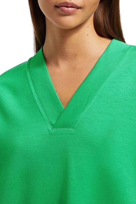 V-NECK SLEEVELESS MODAL SWEATSHIRT SCUBA GREEN 6
