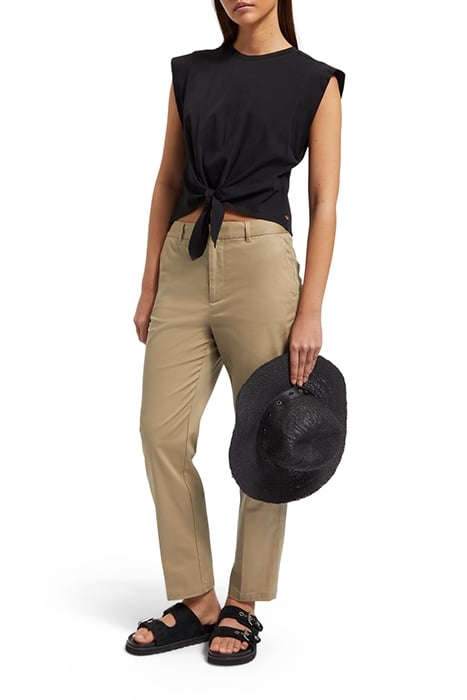 SLEEVELESS KNOTTED T-SHIRT BLACK 3