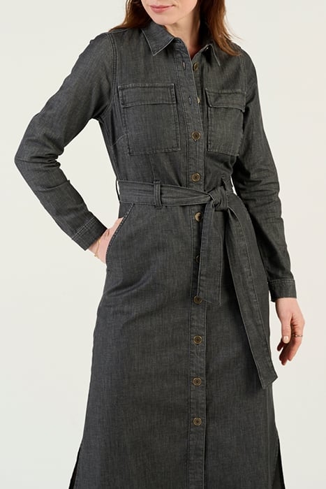 DRESS WOVEN LONG 23001948 ANTHRA 4