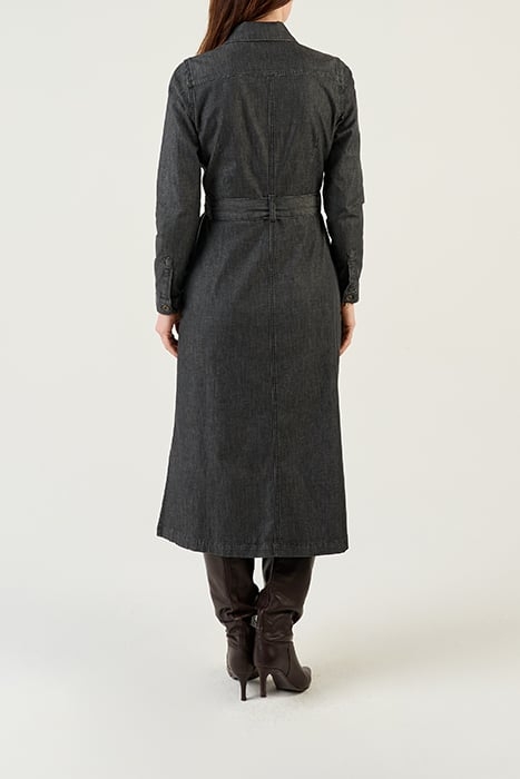 DRESS WOVEN LONG 23001948 ANTHRA 2