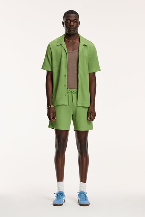 DEAN WAFFLE STRUCTURE SHORTSLEEVE LIGHT OLIVE GREEN 5