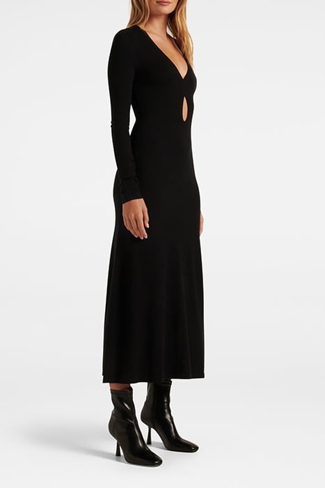 MADELYN TEAR DROP CUT OUT DRESS BLACK 4