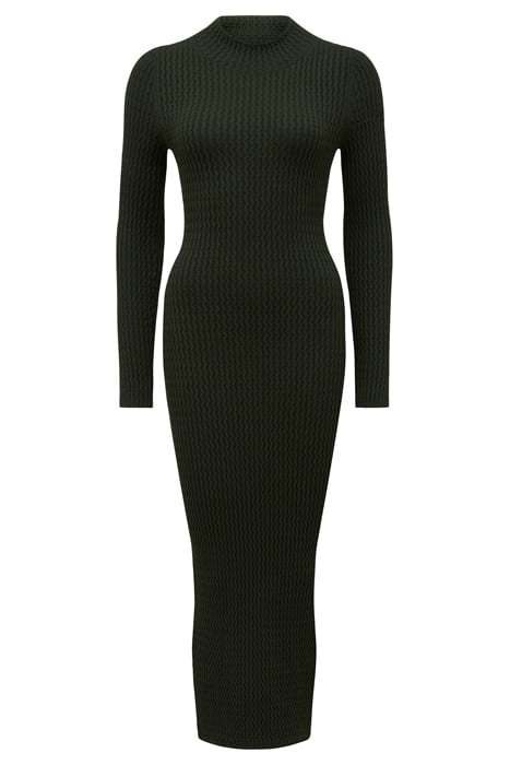 GEORGIA TEXTURED COLUMN KNIT DRESS OREGANO 3
