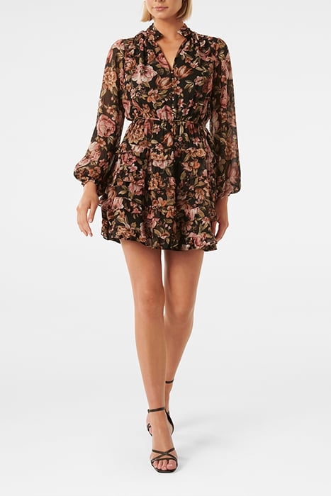 LOWRIE RUFFLE MINI DRESS PRINT OPTION 1 3